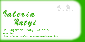 valeria matyi business card